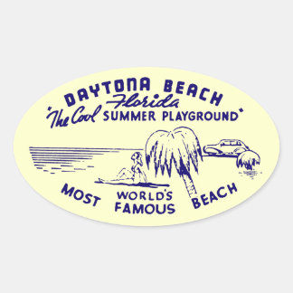 Vintage Daytona Beach Oval Sticker