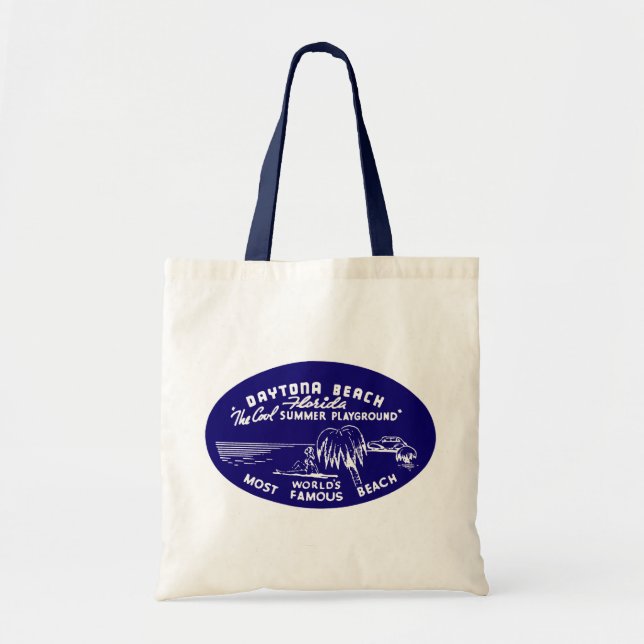 Vintage Daytona Beach Tote Bag (Front)