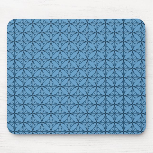 Vintage Dazzle Mousepad, Blue Mouse Mat (Front)