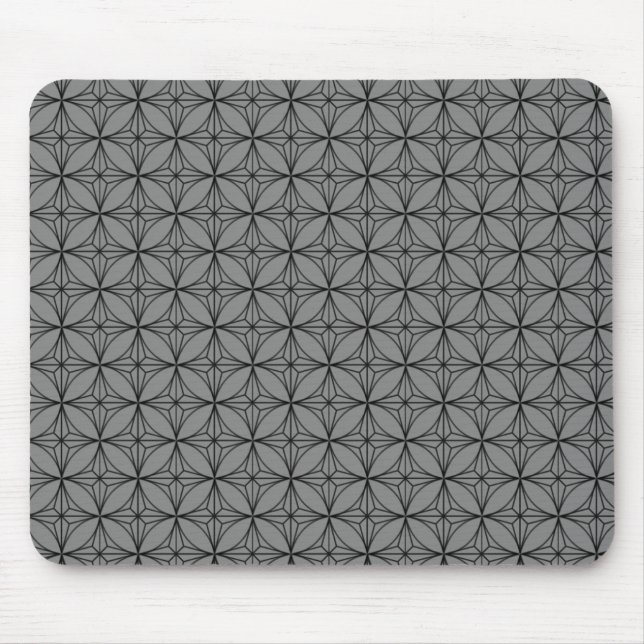 Vintage Dazzle Mousepad, Grey Mouse Mat (Front)