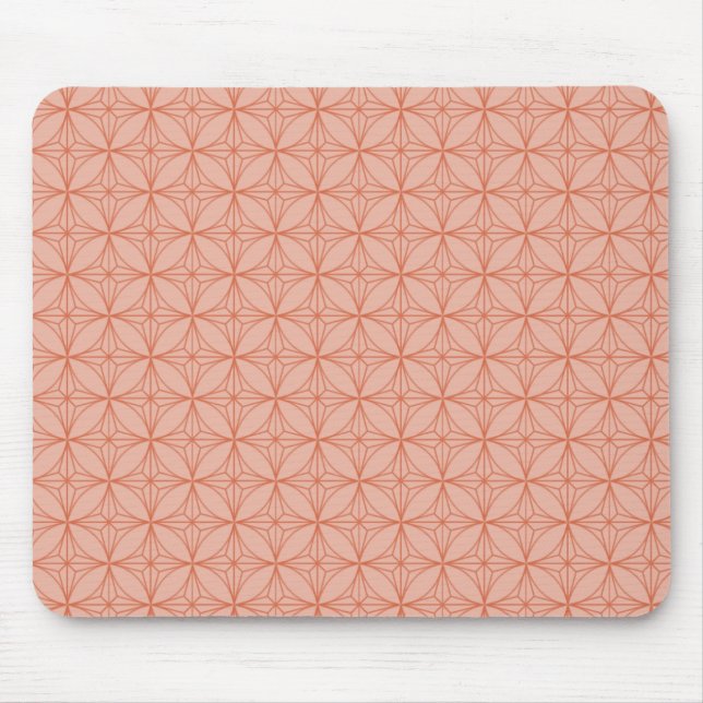 Vintage Dazzle Mousepad, Peach Mouse Mat (Front)