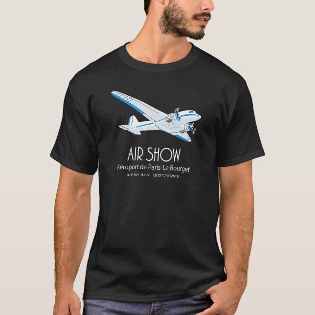 Vintage Dc 3 Aeroplane Air Show T-Shirt (Front)