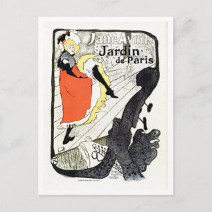 Vintage De Toulouse Lautrec French can-can poster Postcard