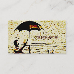 Vintage Dead Sea Umbrella Business Cards
