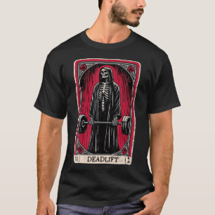 Vintage Deadlift Skeleton Halloween Gym Jokes Weig T-Shirt