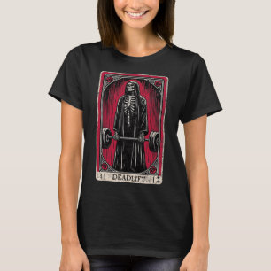Vintage Deadlift Skeleton Halloween Gym Jokes Weig T-Shirt