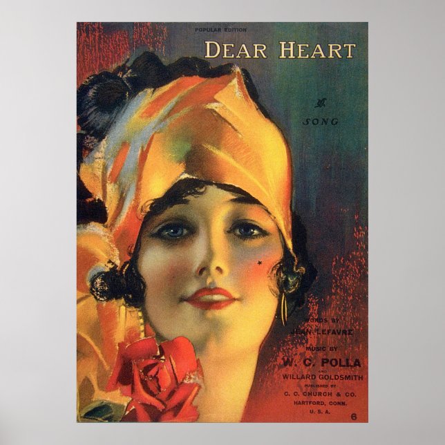 Vintage Dear Heart Poster (Front)