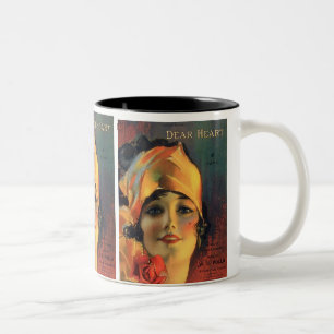 Vintage Dear Heart Two-Tone Coffee Mug