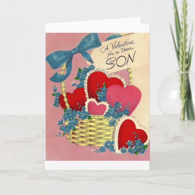 Vintage Dear Son Valentine's Day Card (Front)