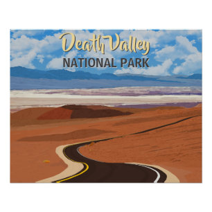 Vintage Death Valley Painted Poster