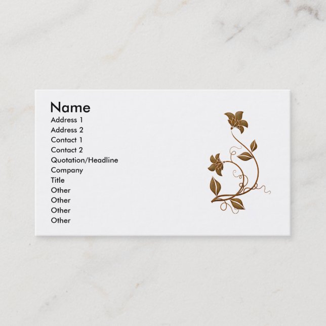 Vintage Decal 6 Business Card (Front)