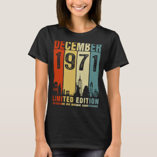 Vintage December 1971 52 Years Old 52nd Birthday T-Shirt