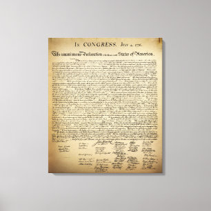 Vintage Declaration of Independence Canvas Print