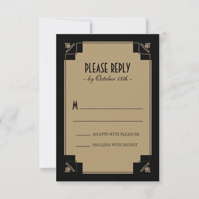 Vintage Deco Black & Gold Response (Front)