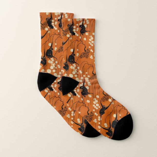 Vintage Deco Moderne Monkeys Socks (Pair)