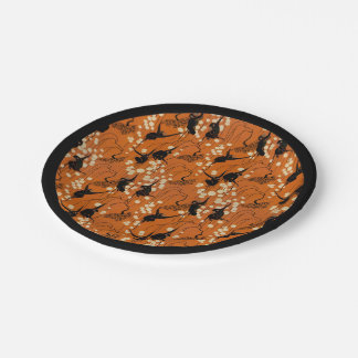 Vintage Deco Monkey Pattern Paper Plate