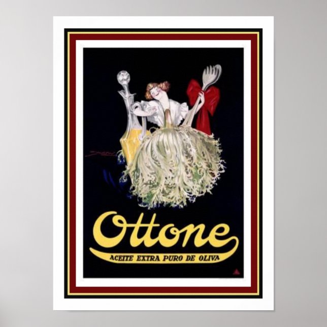 Vintage Deco "Ottone" Olive Oil Poster (Front)