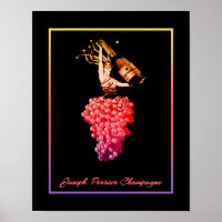 Vintage, Deco, Perrier Champagne Ad