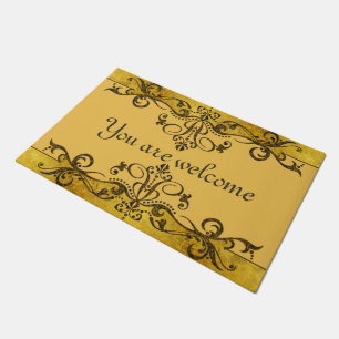 Vintage Decoration antique gold + your ideas Doormat