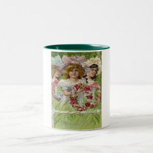 Vintage Decoration Day Girls Two-Tone Coffee Mug