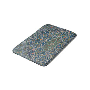 Vintage Decorative Arabesque Floral Pattern Bath Mat
