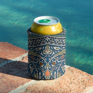 Vintage Decorative Arabesque Floral Pattern Can Cooler
