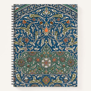 Vintage Decorative Arabesque Floral Pattern Notebook