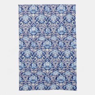 Vintage Decorative Art 19th Century Floral Design  Tea Towel