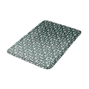Vintage Decorative Dense Floral Pattern Bath Mat