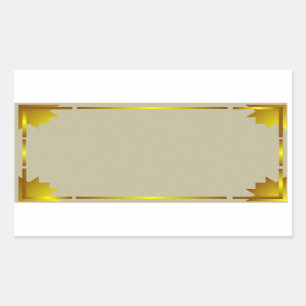 Vintage Decorative Gold Border Label Sticker