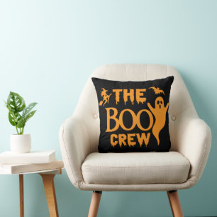 Vintage Decorative Halloween Scary Boo crew Cushion