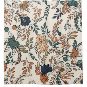 Vintage decorative paisley seamless pattern small  shower curtain