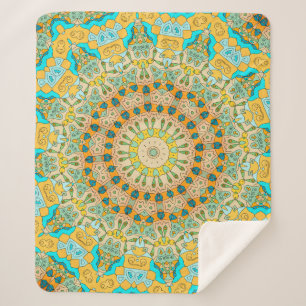 Vintage decorative pattern. Islam, Arabic, Indian, Sherpa Blanket