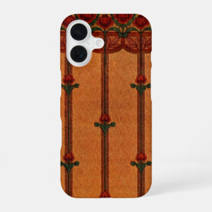 Vintage Decorative Textile Wallpaper Pattern iPhone 16 Case