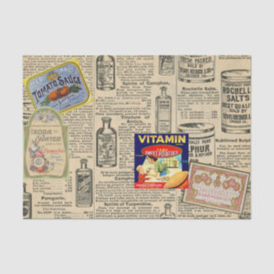 Vintage Decoupage Ephemera Catalogue Ads  Tissue Paper