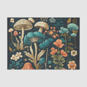 Vintage Decoupage Mushrooms & Flora Collection Tissue Paper