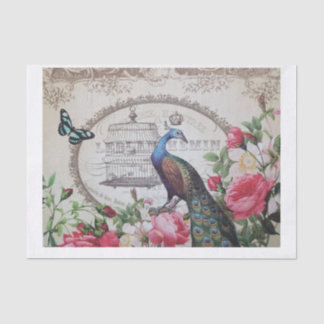 Vintage Decoupage Peacock Tissue Paper