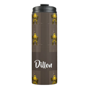 Vintage deep diver with suit thermal tumbler
