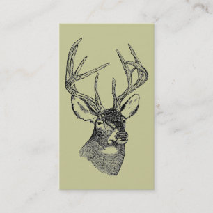 Vintage deer art graphic business card