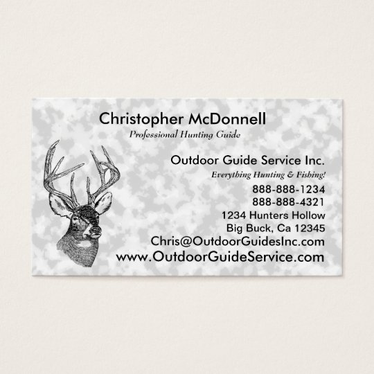 Vintage deer art graphic business card