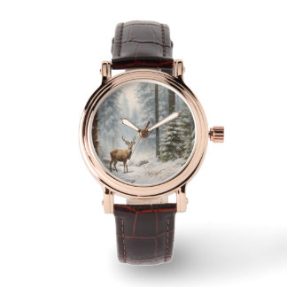 Vintage Deer Art Watch