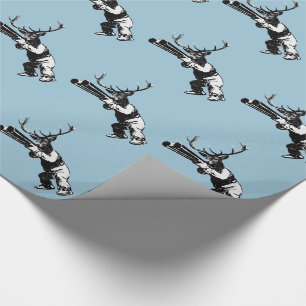 vintage deer hunting wrapping paper