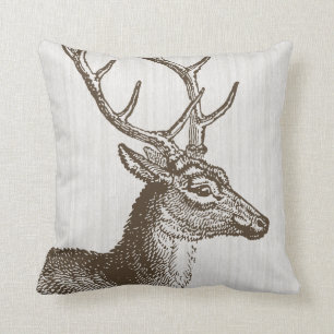 Vintage Deer Stag pillow