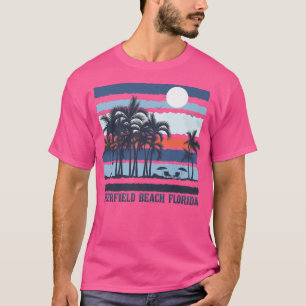Vintage Deerfield Beach Florida Summer 80s Beach S T-Shirt