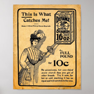Vintage Defiance Laundry Starch Print