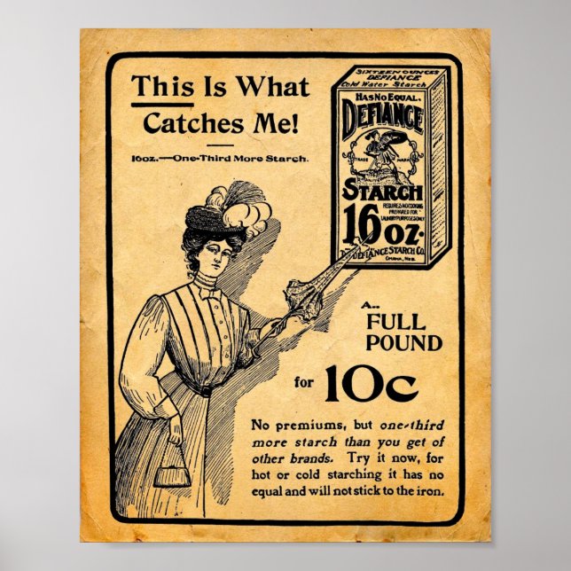 Vintage Defiance Laundry Starch Print (Front)