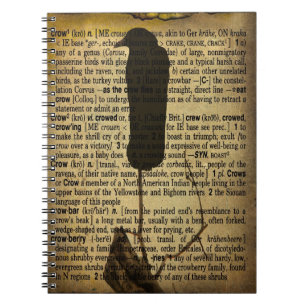 Vintage Define Crow Notebook