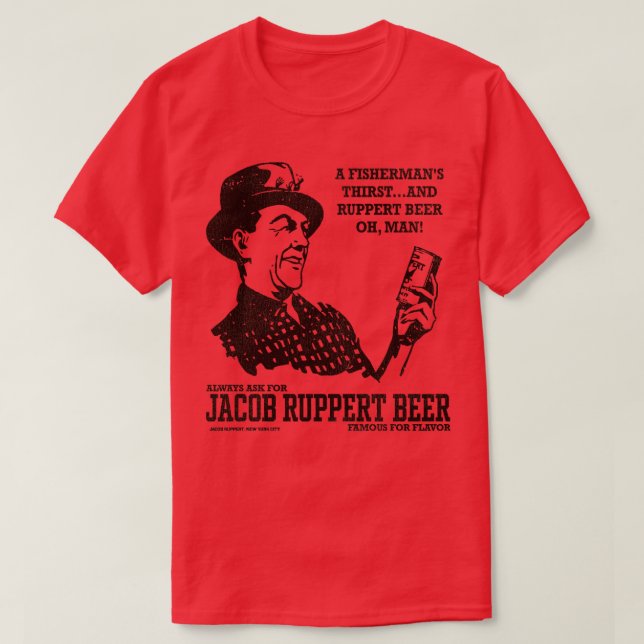 Vintage Defunct Jacob Ruppert KNICKERBOCKER Beer T-Shirt (Design Front)