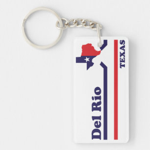 Vintage Del Rio Texas Key Ring