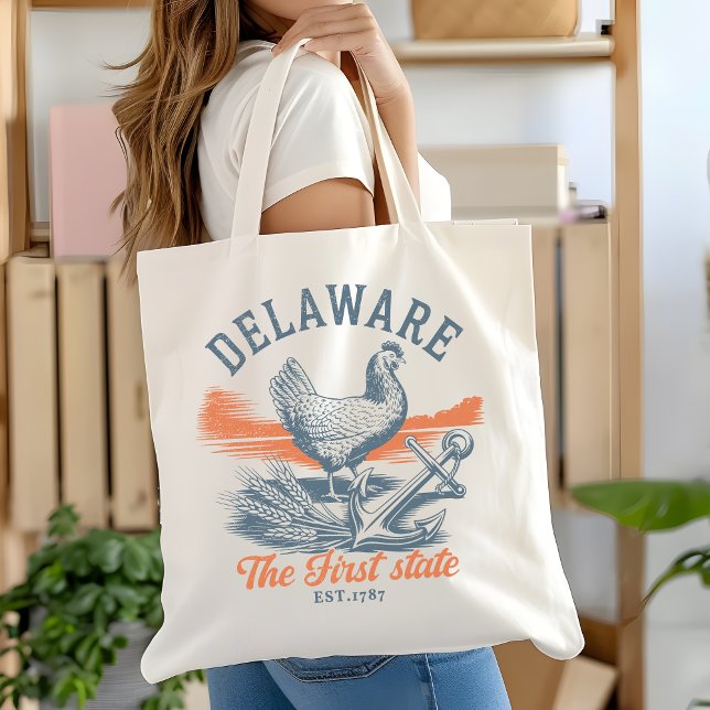 Vintage Delaware Souvenir Reusable Bag (Creator Uploaded)